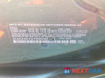 Zdjęcie 13 z 13 samochodu: 2024 BMW X4 XDRIVE30I VIN:5UX33DT07R9V93371 - miniatura