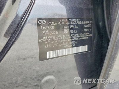 Zdjęcie 12 z 12 samochodu: 2020 HYUNDAI SONATA SEL VIN:5NPEL4JA9LH055517 - miniatura