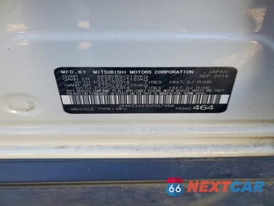 Zdjęcie 14 z 15 samochodu: 2017 MITSUBISHI OUTLANDER SE VIN:JA4AZ3A33HZ007269 - miniatura