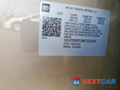 Zdjęcie 12 z 12 samochodu: 2022 CHEVROLET MALIBU LT VIN:1G1ZD5ST2NF113249 - miniatura