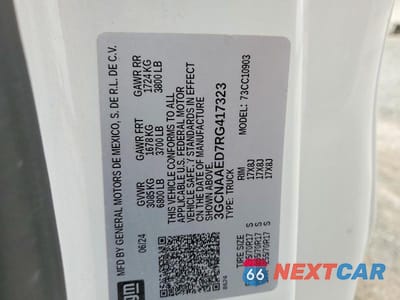 Zdjęcie 12 z 12 samochodu: 2024 CHEVROLET SILVERADO C1500 VIN:3GCNAAED7RG417323 - miniatura
