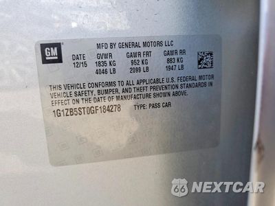 Zdjęcie 12 z 12 samochodu: 2016 CHEVROLET MALIBU LS VIN:1G1ZB5ST0GF184278 - miniatura