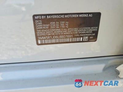 Zdjęcie 12 z 12 samochodu: 2020 BMW 330I VIN:3MW5R1J06L8B07691 - miniatura
