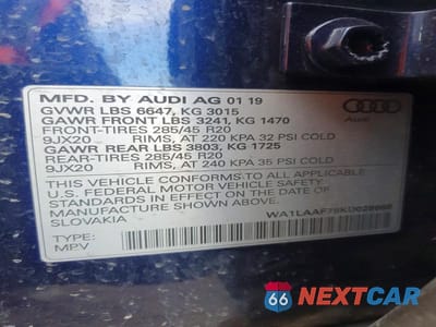 Zdjęcie 12 z 12 samochodu: 2019 AUDI Q7 PREMIUM PLUS VIN:WA1LAAF78KD028669 - miniatura