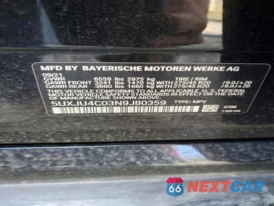 Zdjęcie 13 z 13 samochodu: 2022 BMW X5 M50I VIN:5UXJU4C03N9J80359 - miniatura