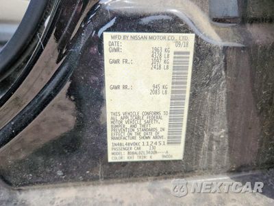 Zdjęcie 12 z 12 samochodu: 2019 NISSAN ALTIMA 2.5 S VIN:1N4BL4BV0KC112451 - miniatura