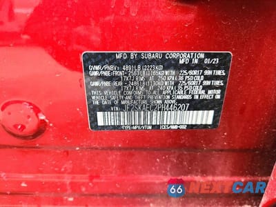 Zdjęcie 13 z 13 samochodu: 2023 SUBARU FORESTER PREMIUM VIN:JF2SKAEC2PH446207 - miniatura