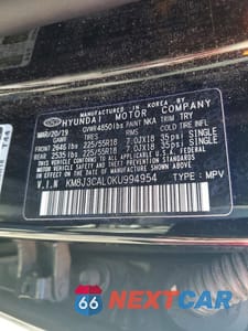 Zdjęcie 14 z 14 samochodu: 2019 HYUNDAI TUCSON ULTIMATE VIN:KM8J3CAL0KU994954 - miniatura