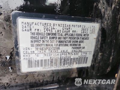 Zdjęcie 12 z 12 samochodu: 2016 NISSAN SENTRA S VIN:3N1AB7AP0GY222964 - miniatura