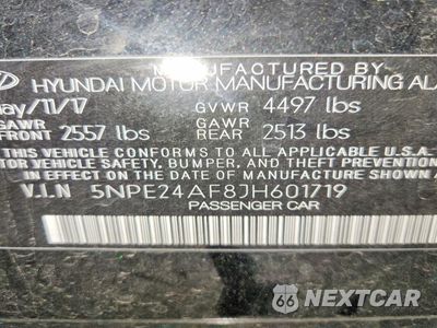Zdjęcie 14 z 14 samochodu: 2018 HYUNDAI SONATA SE VIN:5NPE24AF8JH601719 - miniatura