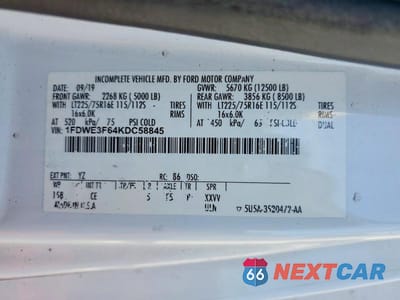 Zdjęcie 13 z 13 samochodu: 2019 FORD E350 BOX TRUCK VIN:1FDWE3F64KDC58845 - miniatura