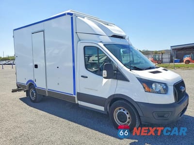 Czwarte zdjęcie samochodu z boku: 2020 FORD TRANSIT DELIVERY TRUCK VIN:1FDBW5Z84LKB30333 - miniatura