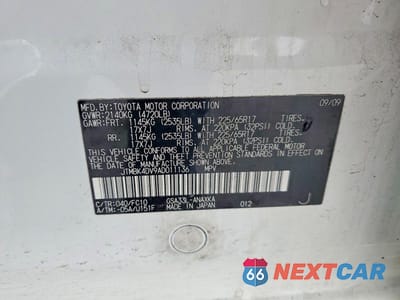 Zdjęcie 12 z 12 samochodu: 2010 TOYOTA RAV4 BASE VIN:JTMBK4DV9AD011136 - miniatura