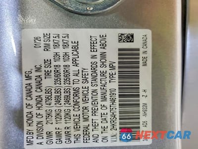 Zdjęcie 13 z 13 samochodu: 2026 HONDA CR-V EXL VIN:2HKRS4H75TH461910 - miniatura