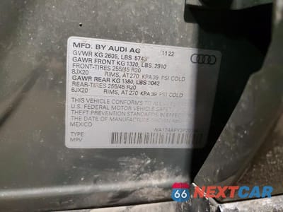 Zdjęcie 13 z 13 samochodu: 2023 AUDI SQ5 SPORTBACK PREMIUM PLUS VIN:WA124AFY2P2070611 - miniatura