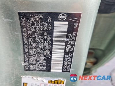 Zdjęcie 12 z 12 samochodu: 2007 TOYOTA PRIUS BASE VIN:JTDKB20U277679191 - miniatura