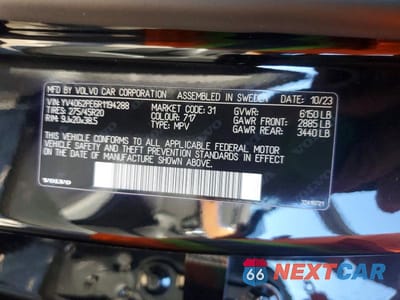 Zdjęcie 13 z 13 samochodu: 2024 VOLVO XC90 PLUS VIN:YV4062PE6R1194288 - miniatura