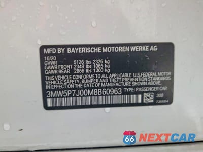 Zdjęcie 12 z 12 samochodu: 2021 BMW 330E VIN:3MW5P7J00M8B60963 - miniatura