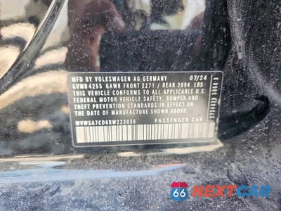 Zdjęcie 12 z 12 samochodu: 2024 VOLKSWAGEN GTI SE VIN:WVWSA7CD6RW223036 - miniatura