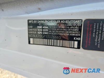 Zdjęcie 12 z 12 samochodu: 2001 MERCEDES-BENZ CLK 430 VIN:WDBLK70G71T076665 - miniatura