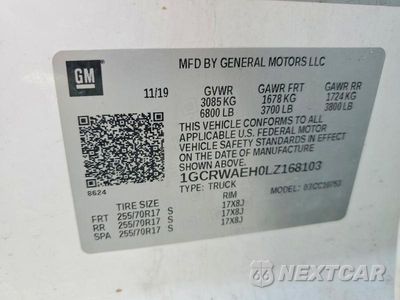 Zdjęcie 12 z 12 samochodu: 2020 CHEVROLET SILVERADO C1500 VIN:1GCRWAEH0LZ168103 - miniatura