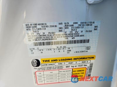 Zdjęcie 14 z 14 samochodu: 2024 FORD EXPEDITION MAX XLT VIN:1FMJK1J82REB08933 - miniatura