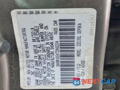 Zdjęcie 12 z 12 samochodu: 2007 TOYOTA COROLLA S VIN:1NXBR32E47Z842234 - miniatura