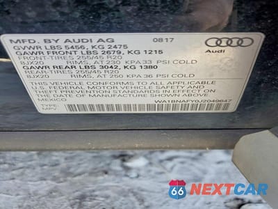 Zdjęcie 13 z 13 samochodu: 2018 AUDI Q5 PREMIUM PLUS VIN:WA1BNAFY0J2049647 - miniatura