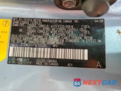 Zdjęcie 13 z 13 samochodu: 2009 LEXUS RX 350 BASE VIN:2T2HK31U79C105262 - miniatura