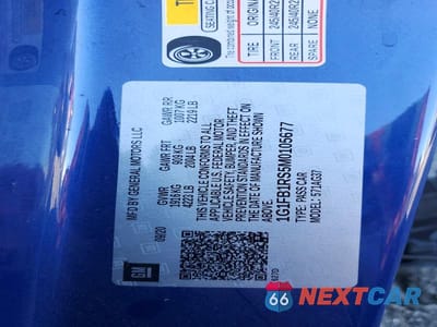 Zdjęcie 13 z 13 samochodu: 2021 CHEVROLET CAMARO LS VIN:1G1FB1RS5M0105677 - miniatura