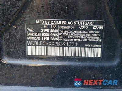 Zdjęcie 13 z 13 samochodu: 2009 MERCEDES-BENZ E 350 VIN:WDBUF56XX9B391224 - miniatura