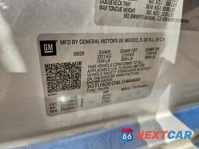 Zdjęcie 12 z 12 samochodu: 2020 GMC SIERRA K1500 SLT VIN:3GTU9DEDXLG444660 - miniatura