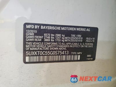 Zdjęcie 13 z 13 samochodu: 2016 BMW X5 XDR40E VIN:5UXKT0C55G0S75413 - miniatura