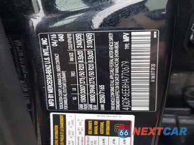 Zdjęcie 14 z 14 samochodu: 2017 MERCEDES-BENZ GLS 450 4MATIC VIN:4JGDF6EE8HA770679 - miniatura