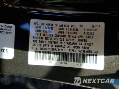 Zdjęcie 12 z 12 samochodu: 2017 HONDA ACCORD SPORT VIN:1HGCR2F56HA244261 - miniatura