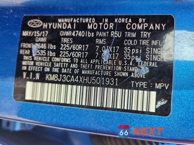 Zdjęcie 13 z 13 samochodu: 2017 HYUNDAI TUCSON SE VIN:KM8J3CA4XHU501931 - miniatura