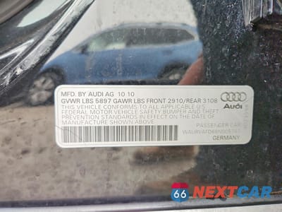 Zdjęcie 12 z 12 samochodu: 2011 AUDI A8 L QUATTRO VIN:WAURVAFD6BN005747 - miniatura