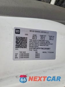 Zdjęcie 13 z 14 samochodu: 2021 CHEVROLET EXPRESS G2500 DELIVERY VAN VIN:1GCWGAFP7M1305897 - miniatura