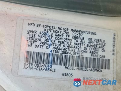 Zdjęcie 12 z 12 samochodu: 1997 TOYOTA AVALON XL VIN:4T1BF12BXVU197511 - miniatura