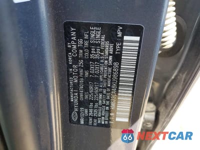 Zdjęcie 13 z 13 samochodu: 2019 HYUNDAI TUCSON VALUE VIN:KM8J3CA48KU986898 - miniatura