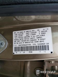 Zdjęcie 12 z 12 samochodu: 2010 HONDA ACCORD EXL VIN:1HGCP2F86AA077793 - miniatura
