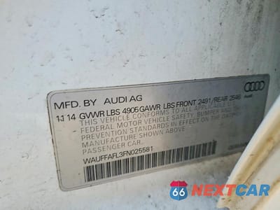 Zdjęcie 13 z 13 samochodu: 2015 AUDI A4 PREMIUM PLUS VIN:WAUFFAFL3FN025581 - miniatura