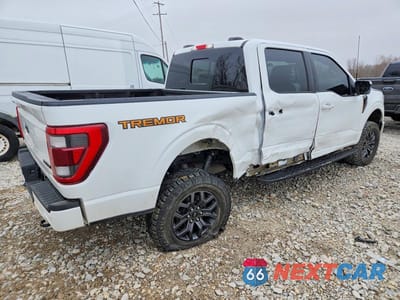 Trzecie zdjęcie samochodu z tyłu: 2023 FORD F150 TREMOR VIN:1FTEW1E87PFC55759 - miniatura