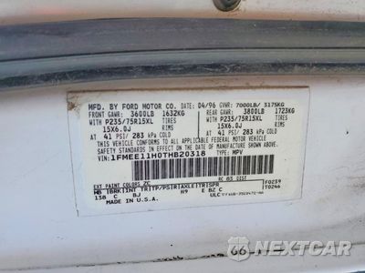 Zdjęcie 12 z 12 samochodu: 1996 FORD ECONOLINE E150 VIN:1FMEE11H0THB20318 - miniatura