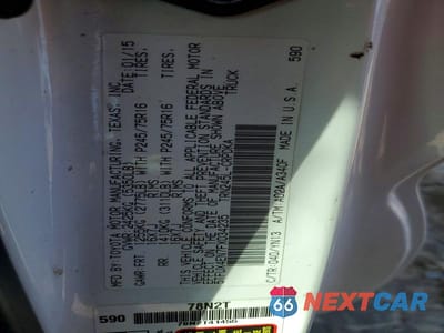 Zdjęcie 12 z 12 samochodu: 2015 TOYOTA TACOMA BASE VIN:5TFUX4EN7FX034235 - miniatura