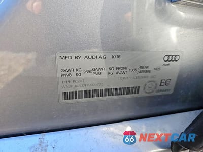 Zdjęcie 10 z 10 samochodu: 2017 AUDI A8 QUATTRO VIN:WAUK3AFD2HN009732 - miniatura