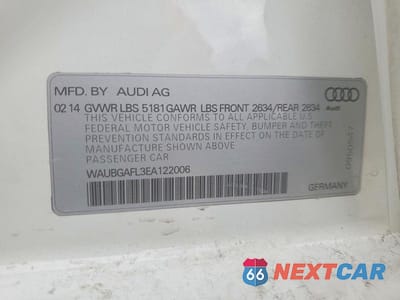 Zdjęcie 13 z 13 samochodu: 2014 AUDI S4 PREMIUM PLUS VIN:WAUBGAFL3EA122006 - miniatura