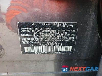 Zdjęcie 13 z 13 samochodu: 2023 SUBARU FORESTER LIMITED VIN:JF2SKANC6PH531809 - miniatura