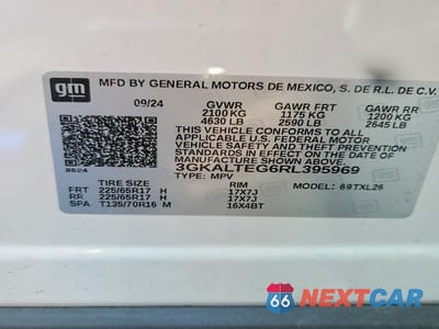 Zdjęcie 14 z 14 samochodu: 2024 GMC TERRAIN SLE VIN:3GKALTEG6RL395969 - miniatura