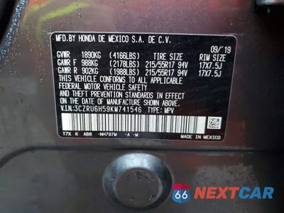 Zdjęcie 13 z 13 samochodu: 2019 HONDA HR-V EX VIN:3CZRU6H59KM741546 - miniatura